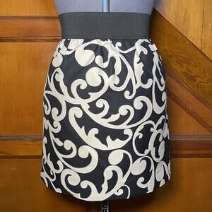 Loft - Cotton & Silk Black/White Pencil Skirt - Size 0 - Excellent condition